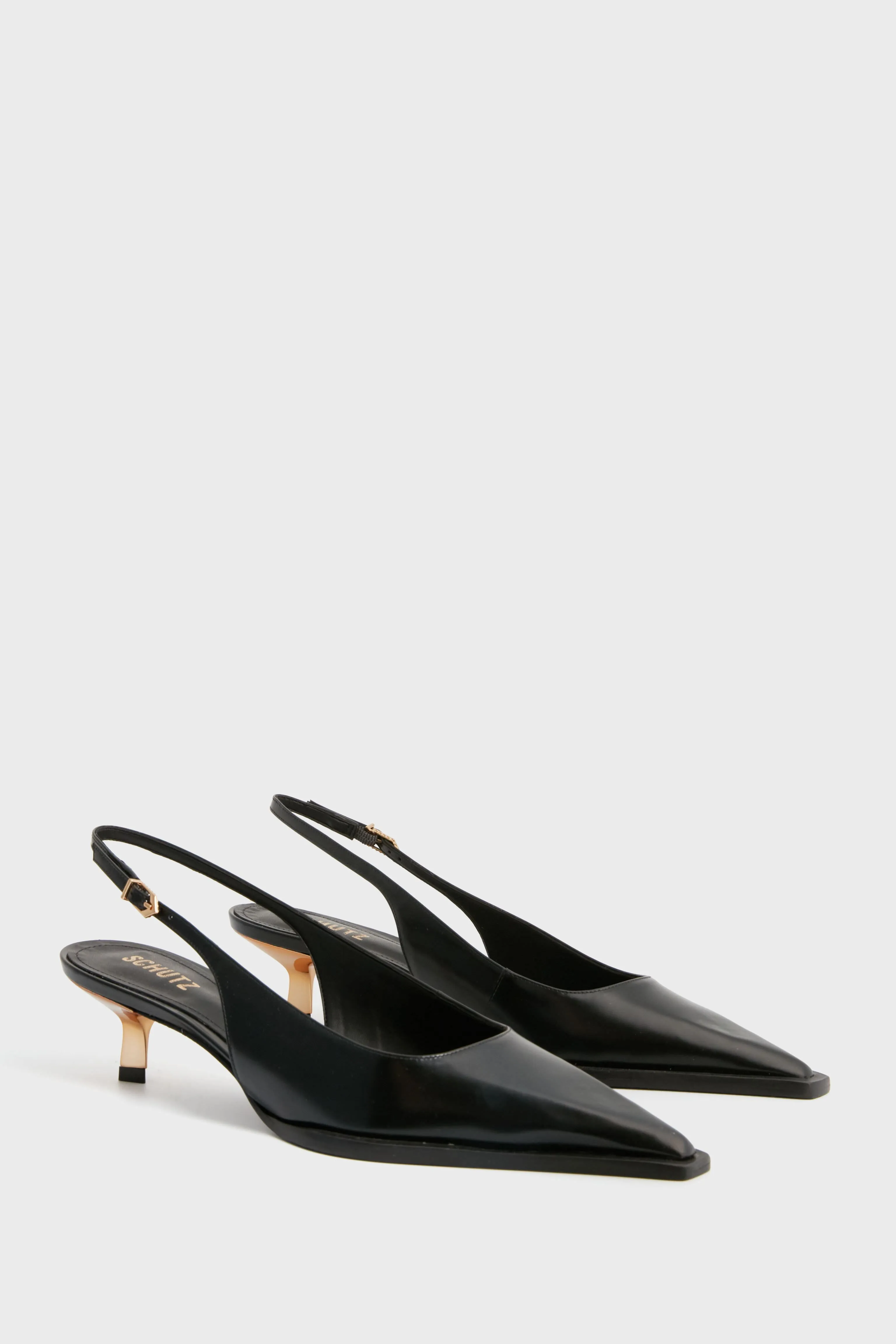 Black Daria Sling Heels