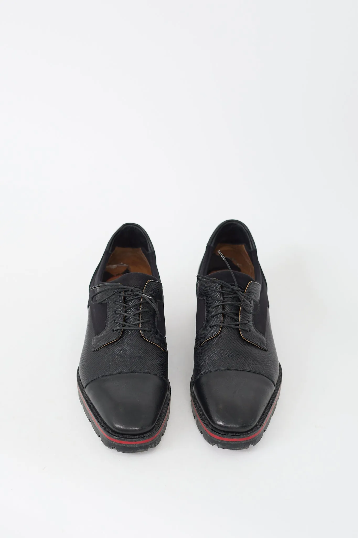 Black Leather & Neoprene Mika Sky Derby