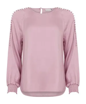 Blouse with Raglan and smock cuffs