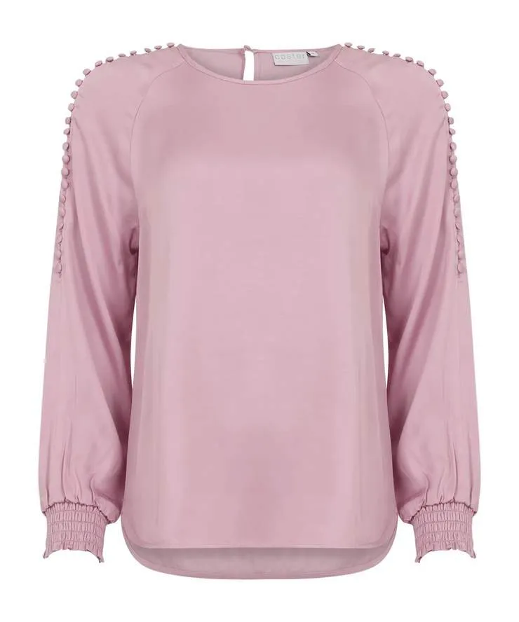 Blouse with Raglan and smock cuffs