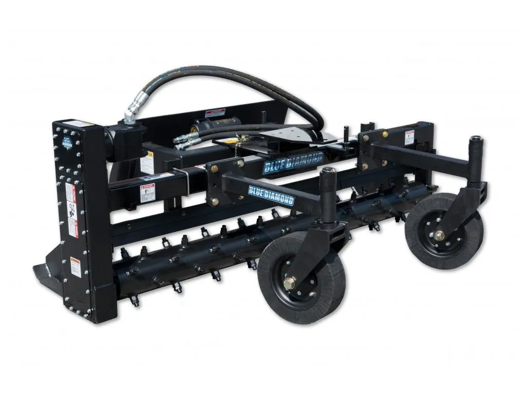 BLUE DIAMOND EXTREME DUTY POWER RAKE, MANUAL ANGLE