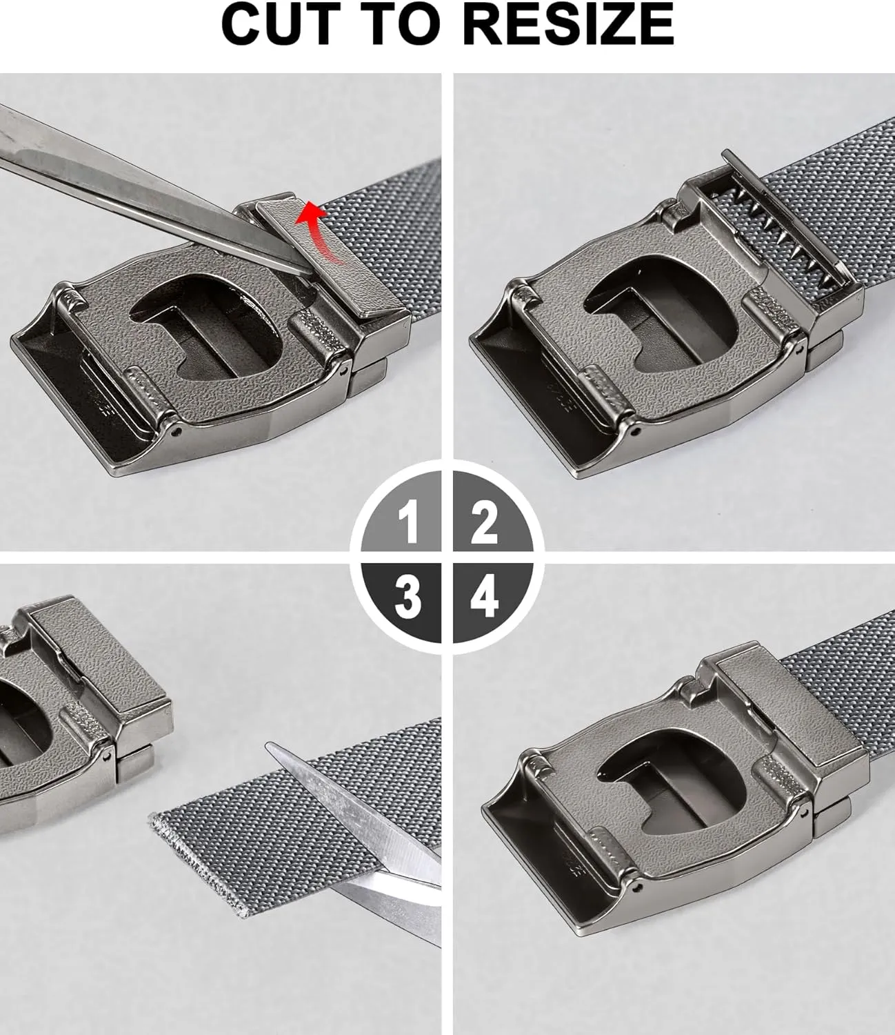 BULLIANT Tactical Belt for Men, Men Stretch Nylon Web Gift Belt 1.5"-Hiking Rigger Military Work-Quick Release