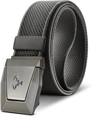 BULLIANT Tactical Belt for Men, Men Stretch Nylon Web Gift Belt 1.5"-Hiking Rigger Military Work-Quick Release