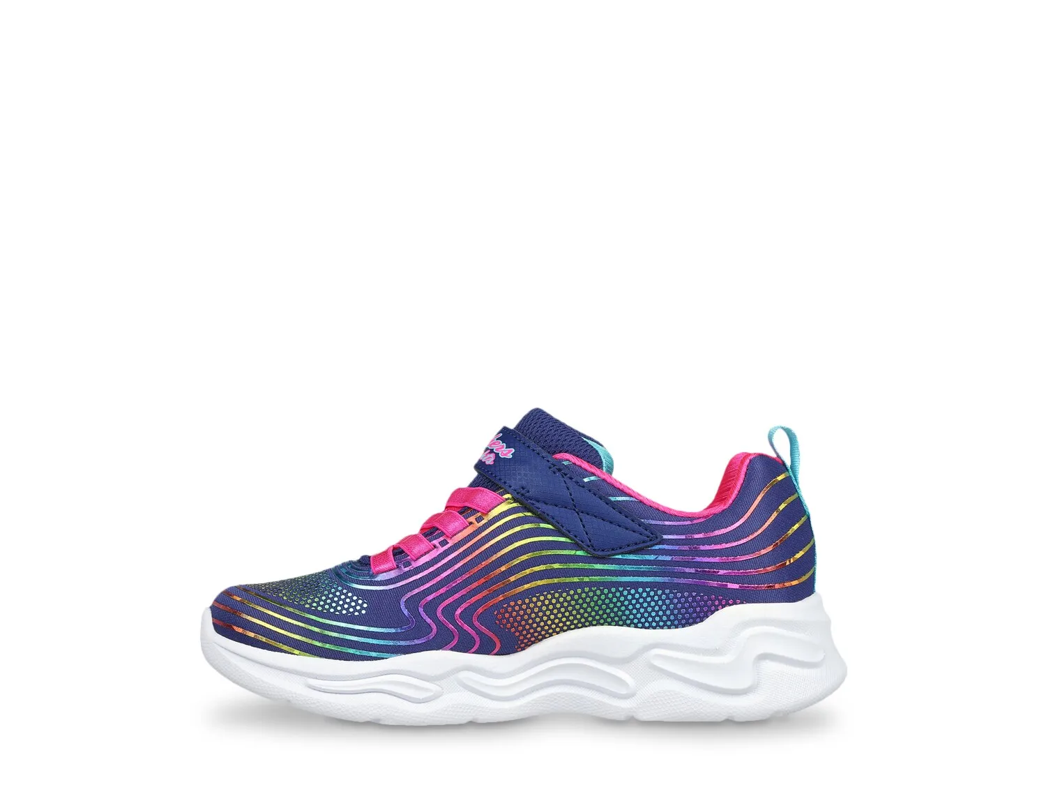 Children's slip-on sneakers Skechers S Lights Wavy Beams, dark blue