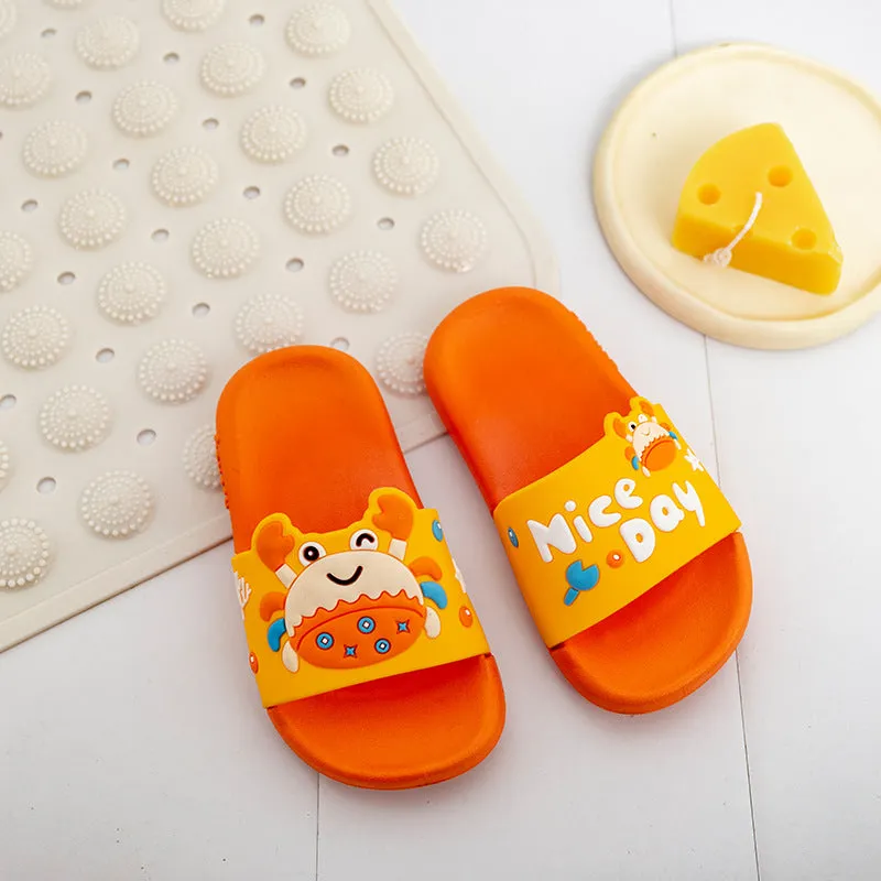 children's slippers for summer new beach cartoon cute internet celebrities wear PVC plastic shoes inside and outside.