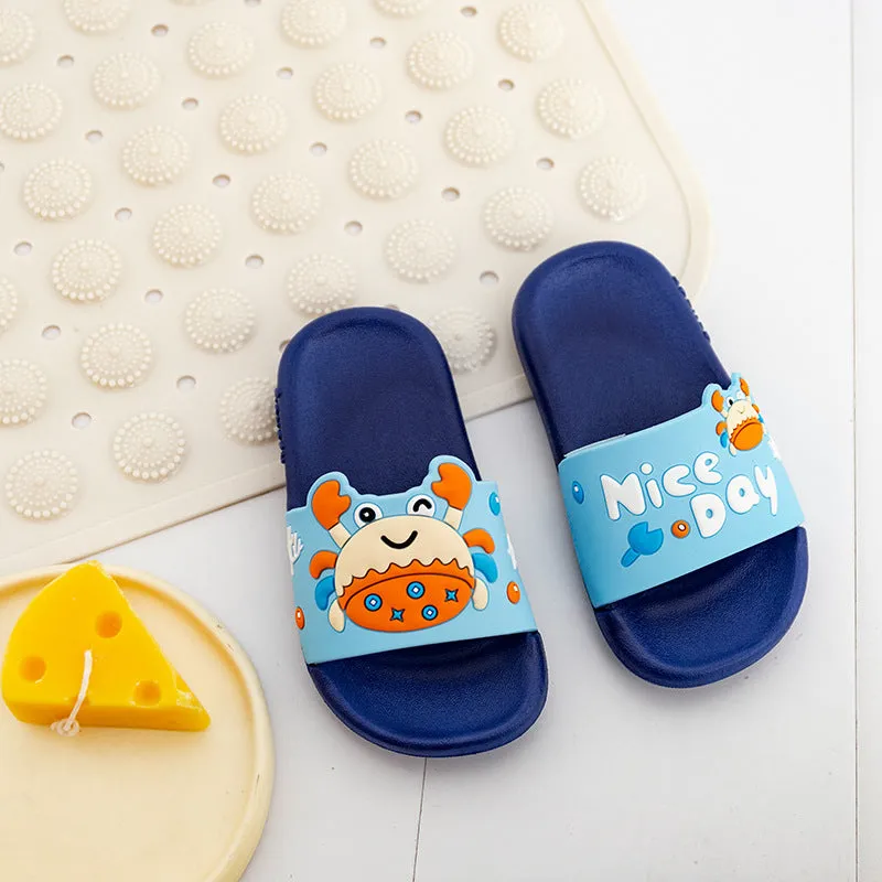 children's slippers for summer new beach cartoon cute internet celebrities wear PVC plastic shoes inside and outside.