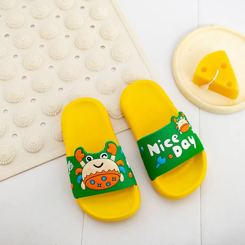 children's slippers for summer new beach cartoon cute internet celebrities wear PVC plastic shoes inside and outside.