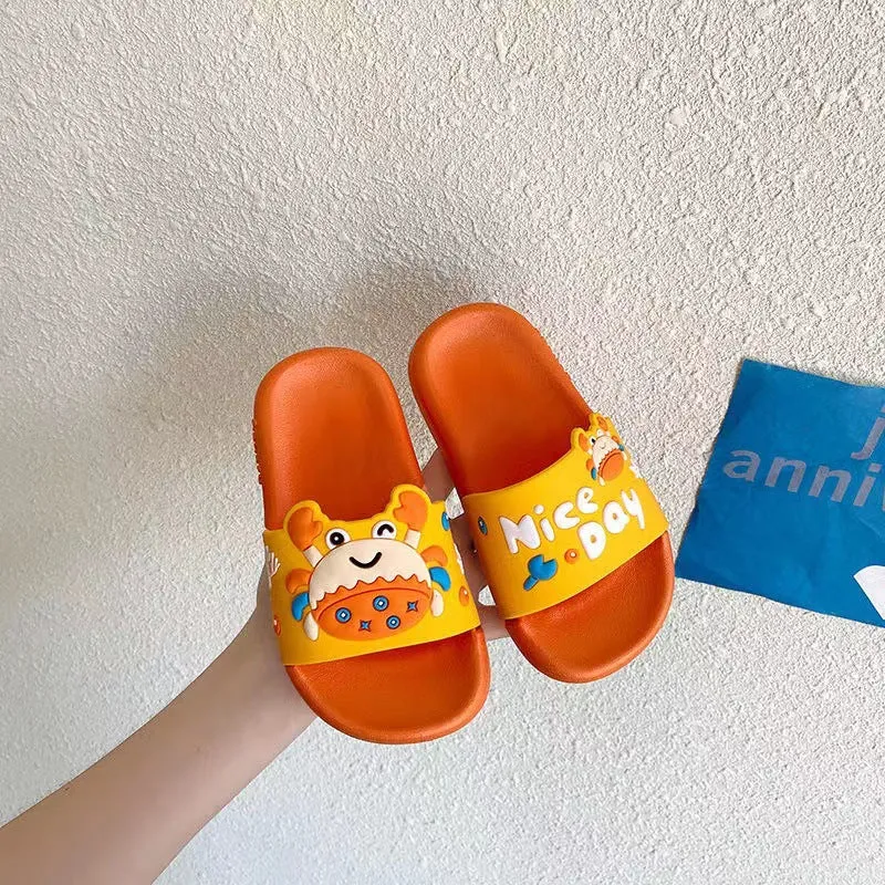 children's slippers for summer new beach cartoon cute internet celebrities wear PVC plastic shoes inside and outside.