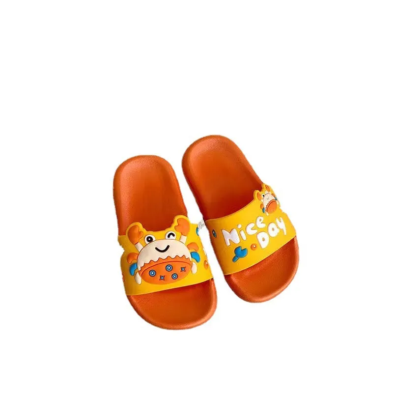 children's slippers for summer new beach cartoon cute internet celebrities wear PVC plastic shoes inside and outside.