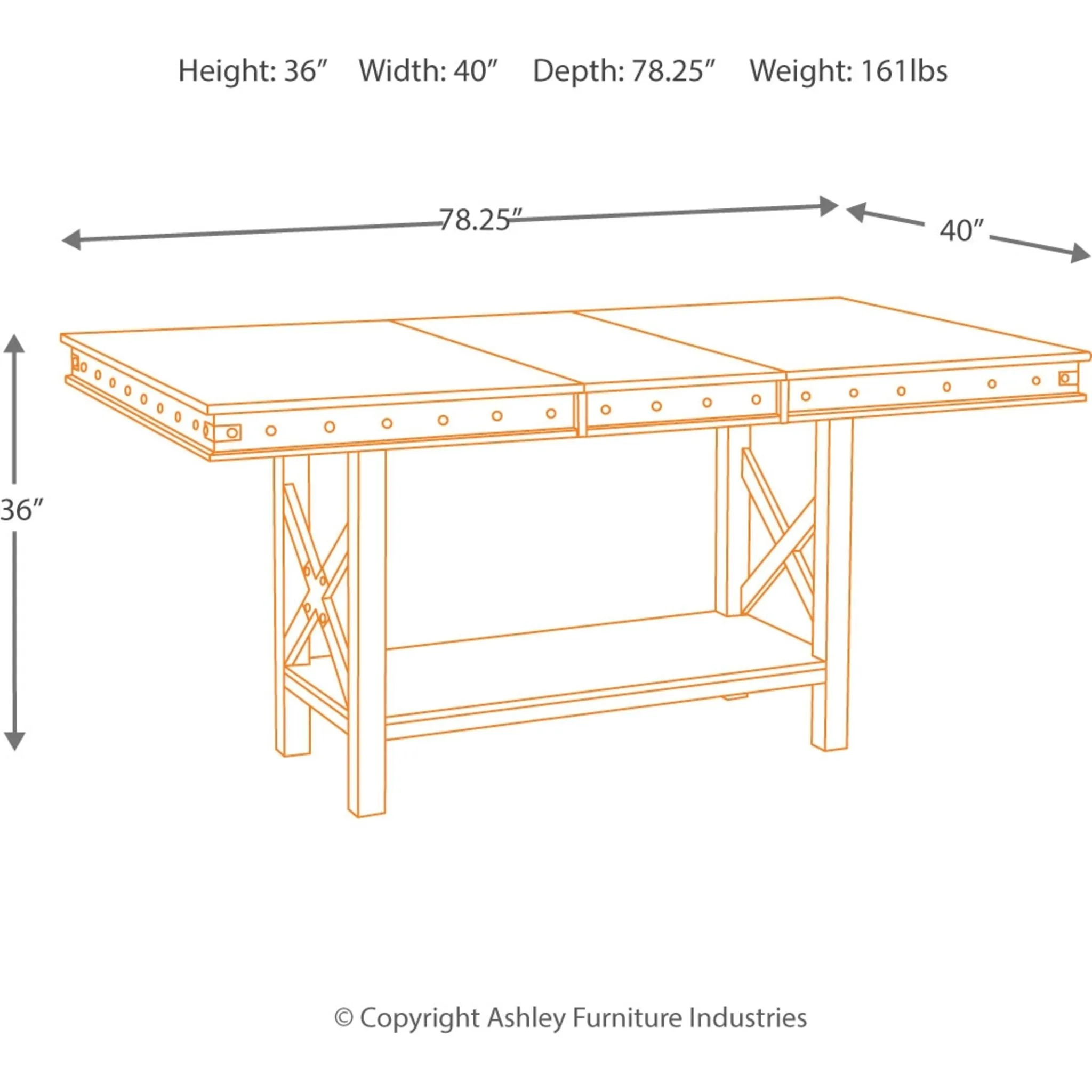 Collenburg RECT DRM Counter EXT Table