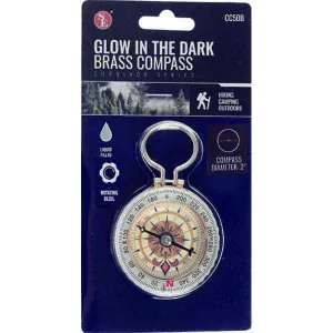 Compass - Brass with Glow in the Dark Bezel