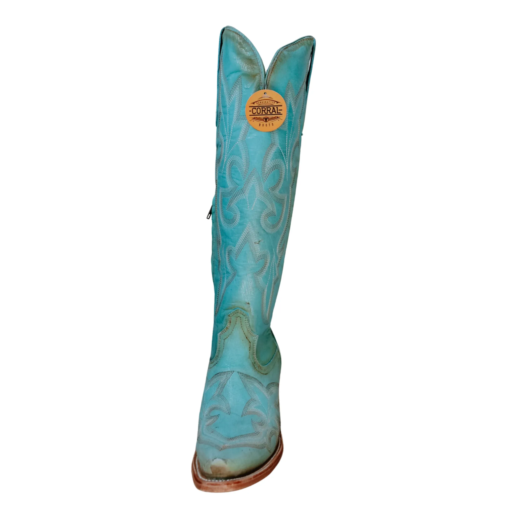 CORRAL WOMEN'S TALL BLUE EMBROIDERY WESTERN BOOT - A4435