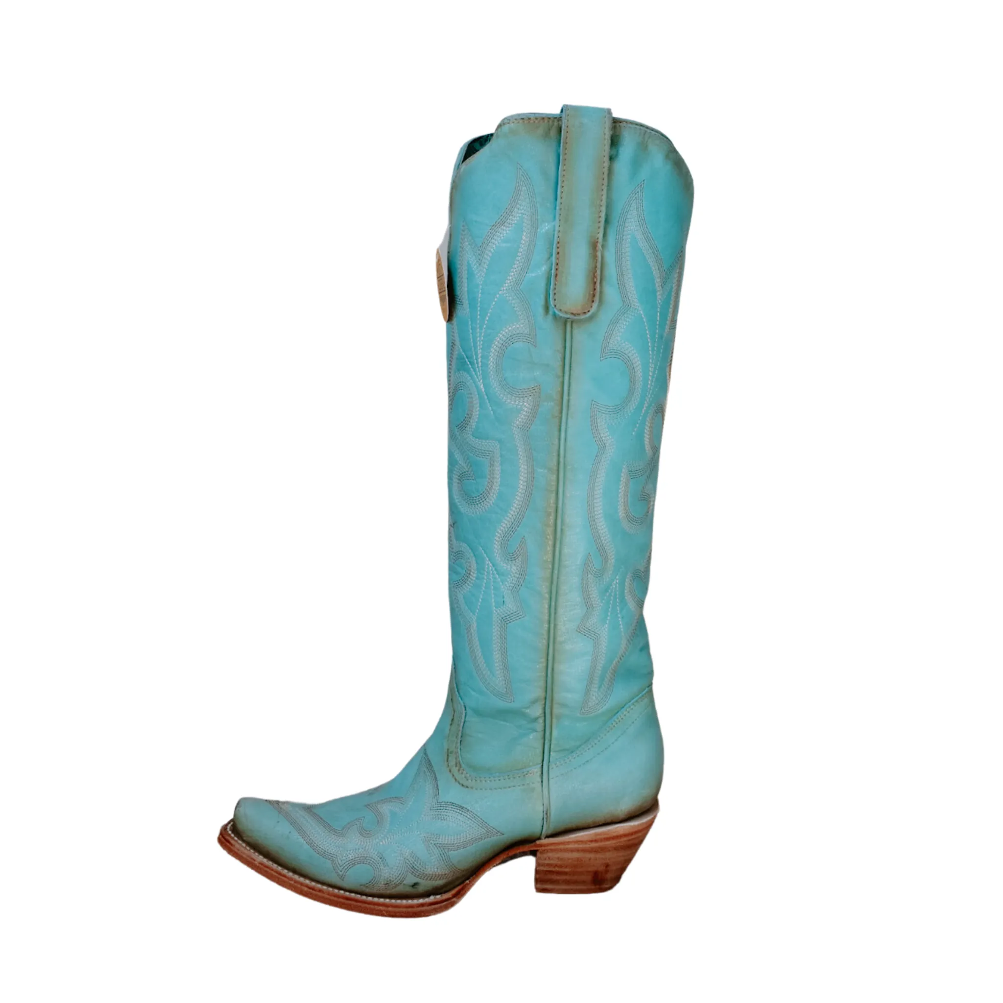 CORRAL WOMEN'S TALL BLUE EMBROIDERY WESTERN BOOT - A4435