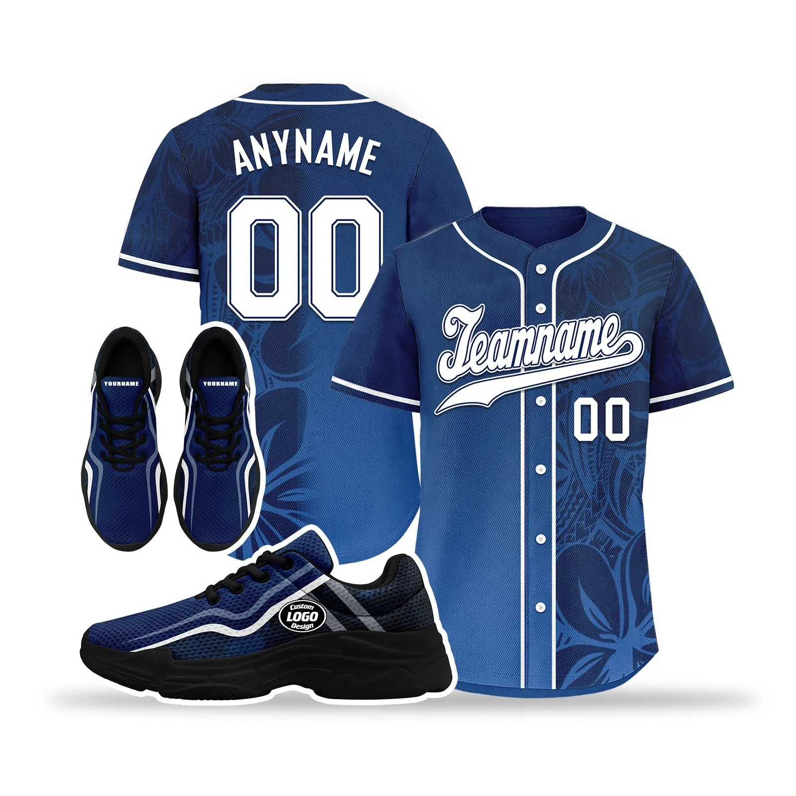 Custom Baseball Jersey and Chunky Shoes Personalized Combo Personalized Sneaker ZH-D020167-2