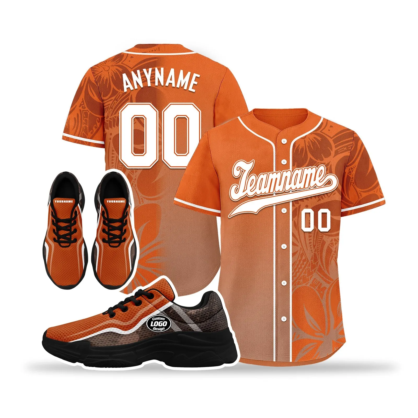 Custom Baseball Jersey and Chunky Shoes Personalized Combo Personalized Sneaker ZH-D020167-4