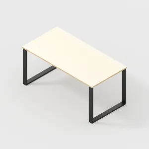 Custom Plywood Table with Square Industrial Legs