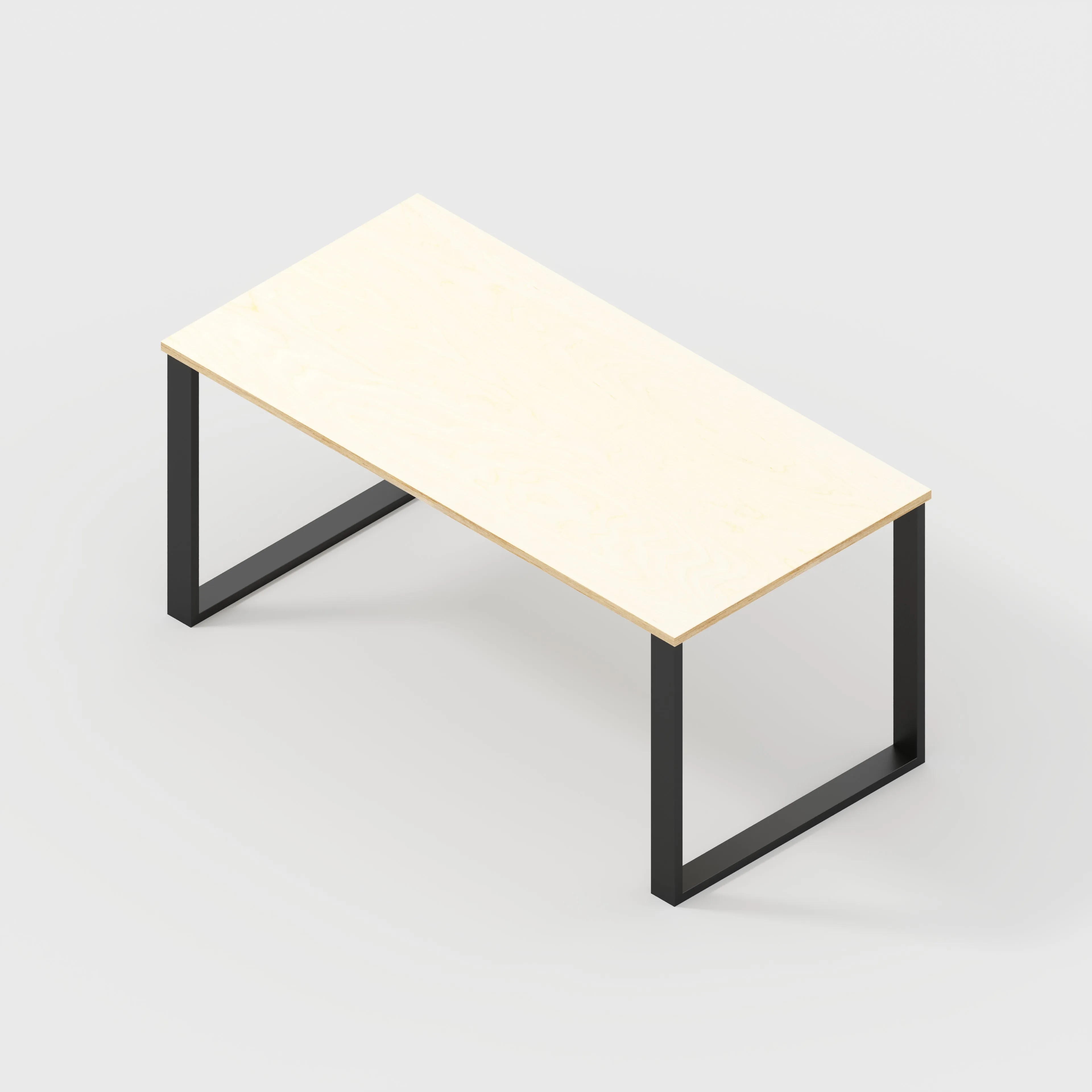 Custom Plywood Table with Square Industrial Legs