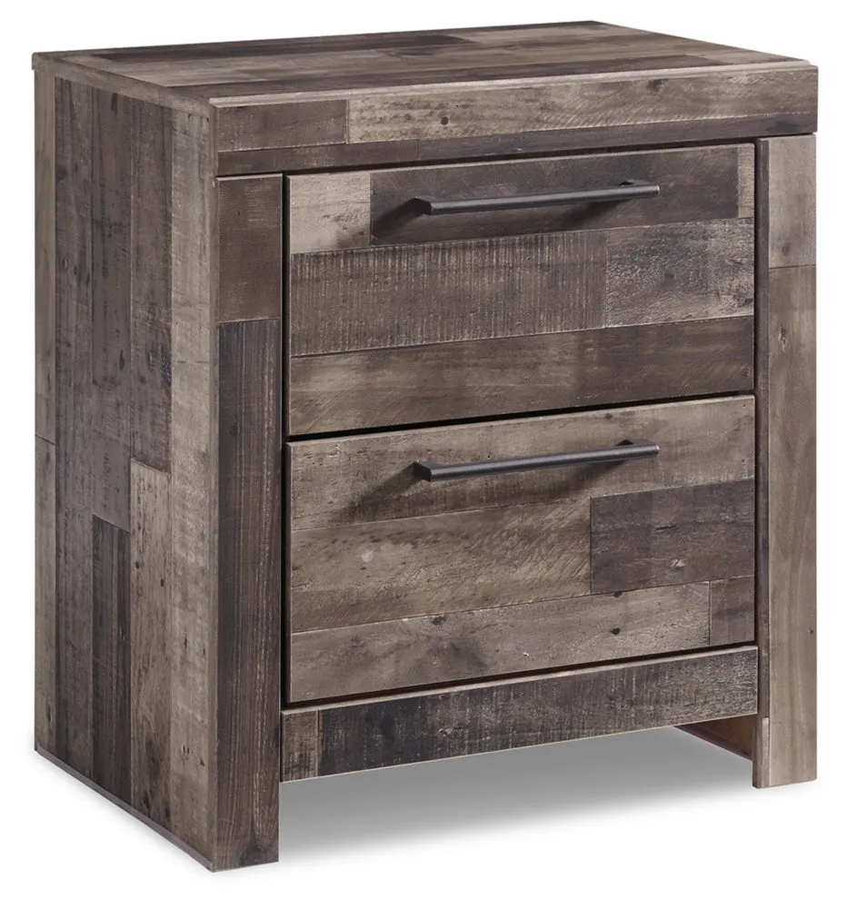Derekson Queen/Full Panel Headboard Bed with Mirrored Dresser and 2 Nightstands