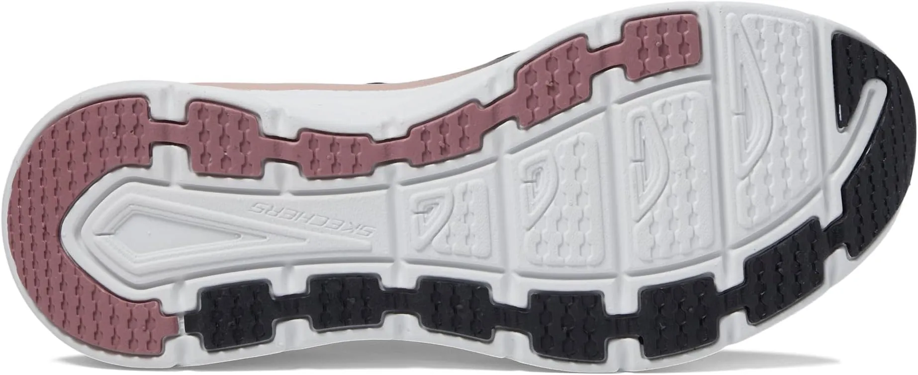 D'Lux Walker-Let It Glow SKECHERS, Black Rose Gold
