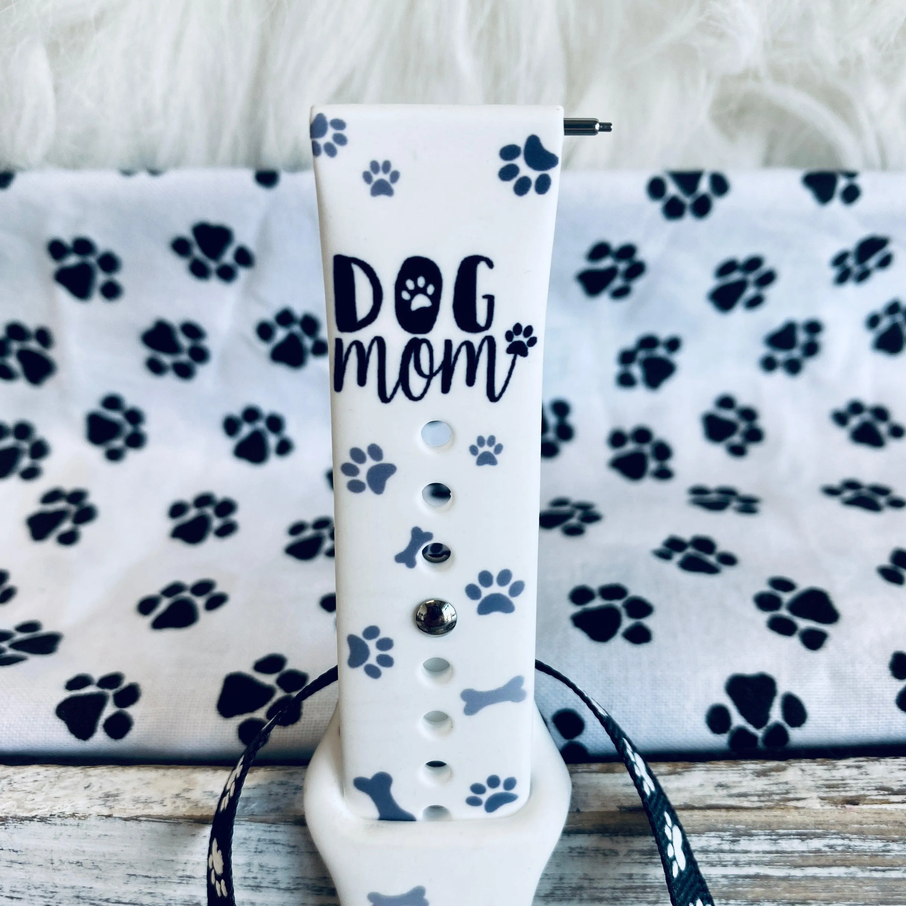 Dog Mom Print Silicone Band For Samsung Watch