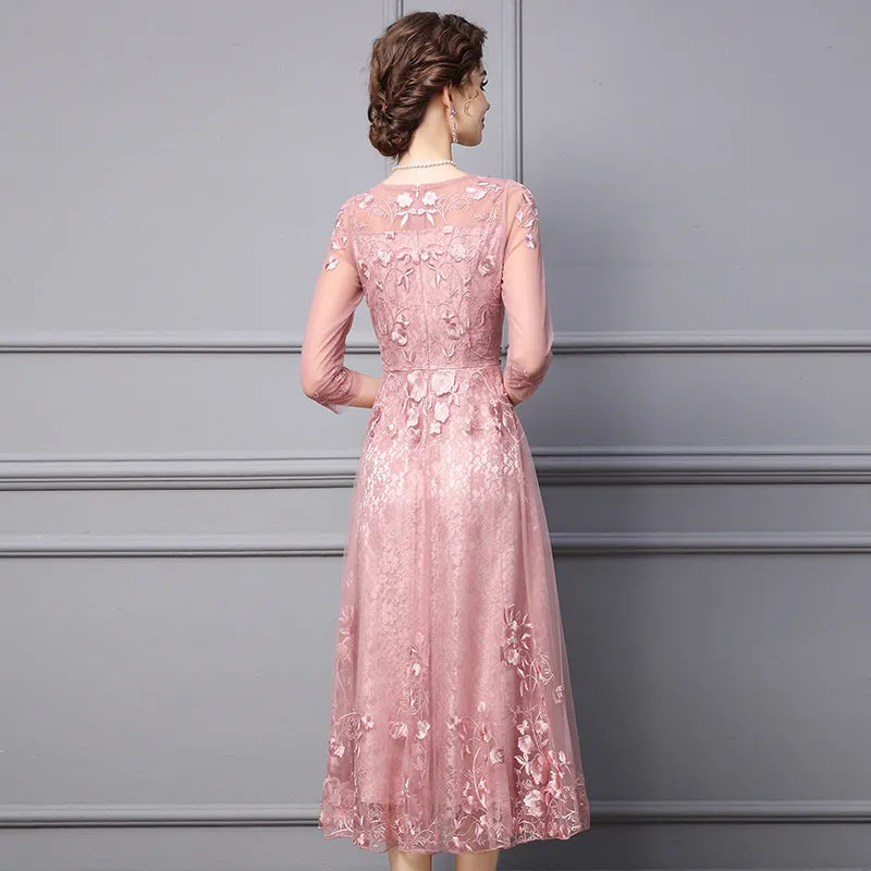 Formal Occasion Delicate Nailed Diamond Long Dress