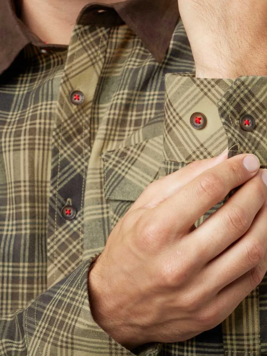 HARKILA Driven Hunt Flannel Shirt - Mens - Light Teak Check