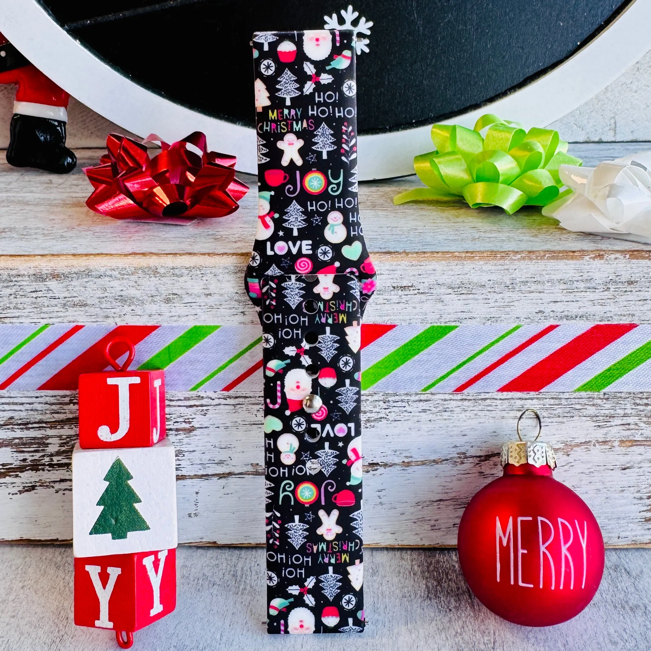 Jolly Wrist-mas Print Silicone Band For Samsung Watch