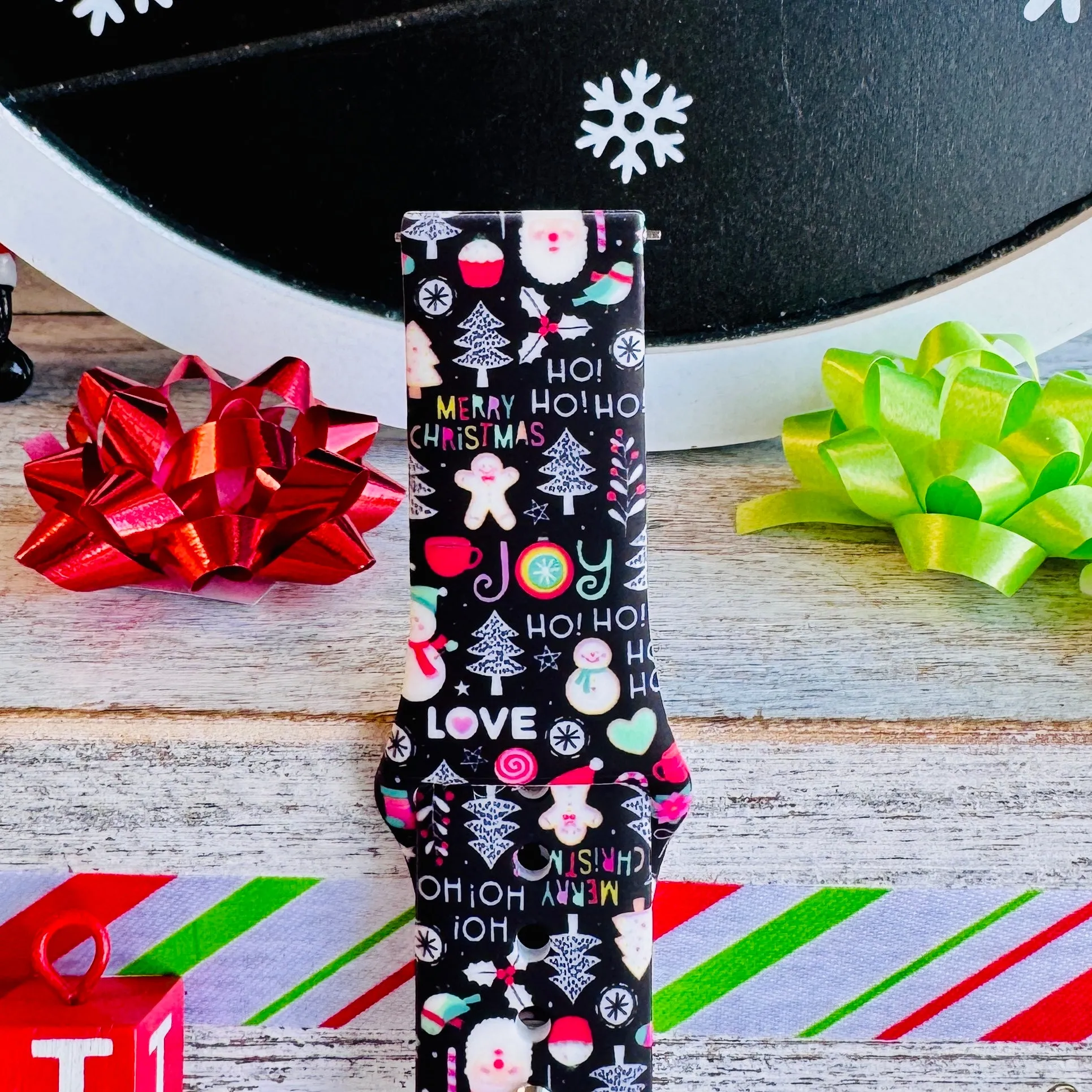 Jolly Wrist-mas Print Silicone Band For Samsung Watch