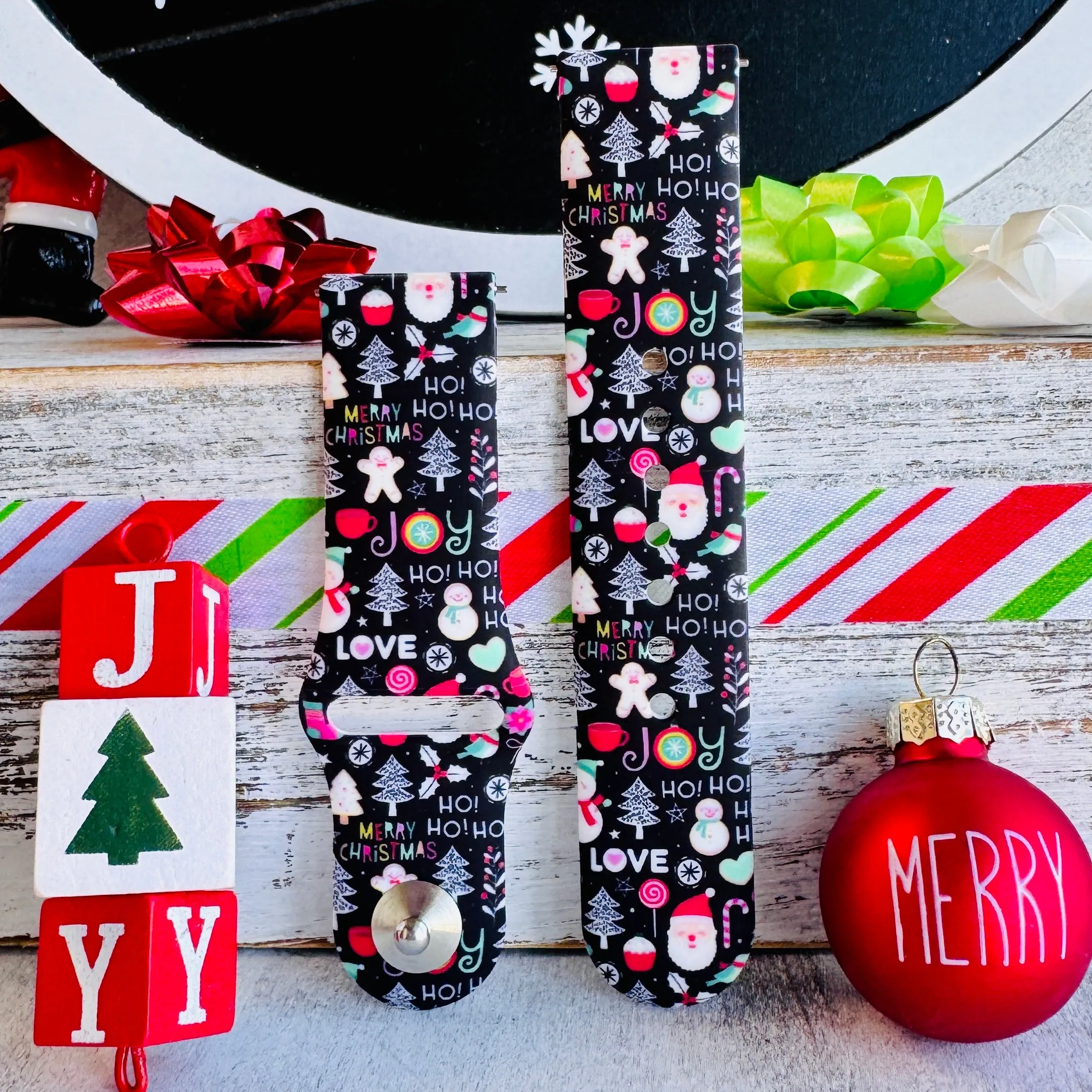 Jolly Wrist-mas Print Silicone Band For Samsung Watch