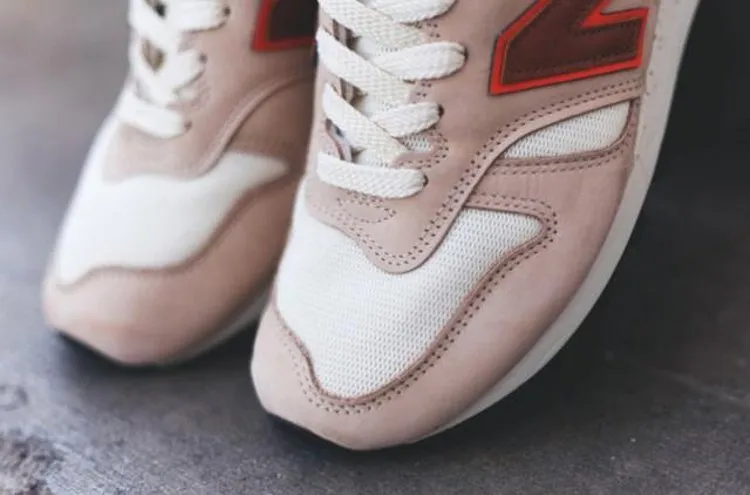 New Balance 1300 'White Sand Red' sneakers, white