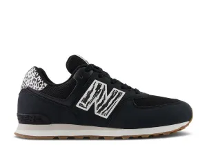 New Balance 574 BIG KID 'ANIMAL PRINT' sneakers, black