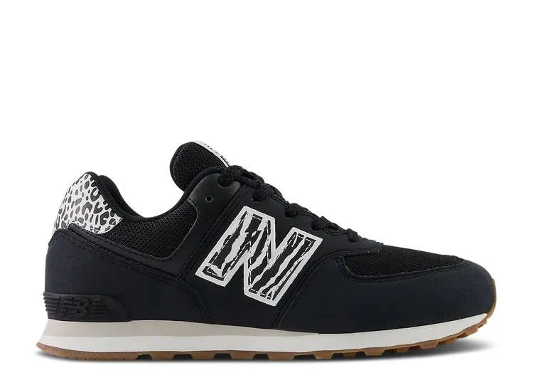 New Balance 574 BIG KID 'ANIMAL PRINT' sneakers, black