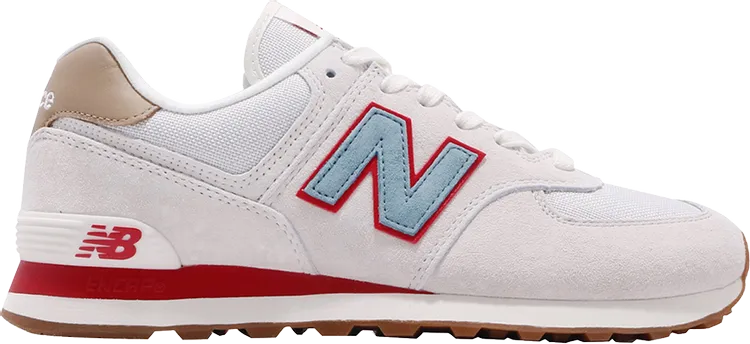 New Balance 574 'Ivory Blue' sneakers, cream