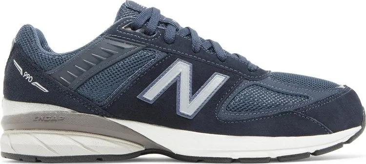 New Balance 990v5 Big Kid 'Navy' sneakers, blue