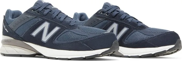New Balance 990v5 Big Kid 'Navy' sneakers, blue
