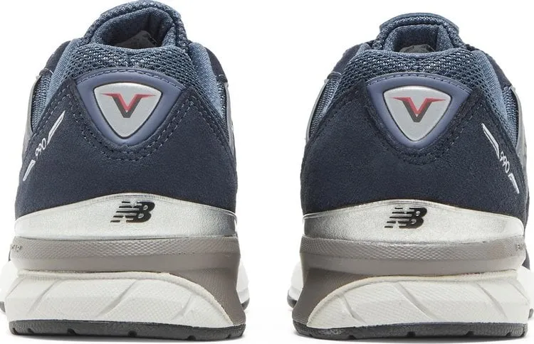 New Balance 990v5 Big Kid 'Navy' sneakers, blue