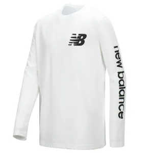 New Balance Boys White Long Sleeve Tee