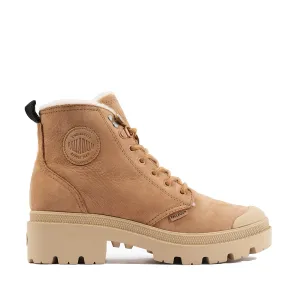Palladium Women's Pallabase Nubuck Zip WL in Ochre Tan
