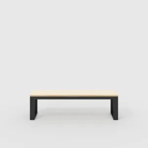 Plywood Bench Seat with Black Industrial Frame - Plywood Birch - 1500(w) x 325(d)