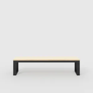Plywood Bench Seat with Black Industrial Frame - Plywood Birch - 1800(w) x 325(d)