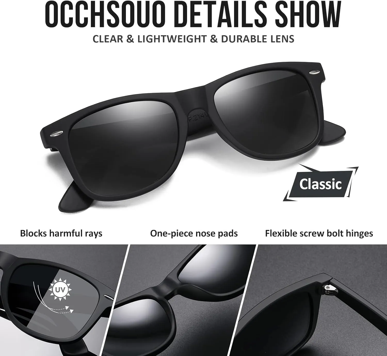 Polarized Sunglasses Womens Men - Sun glasses Fashion Trendy Driving Fishing UV Blocking UV400 Protection