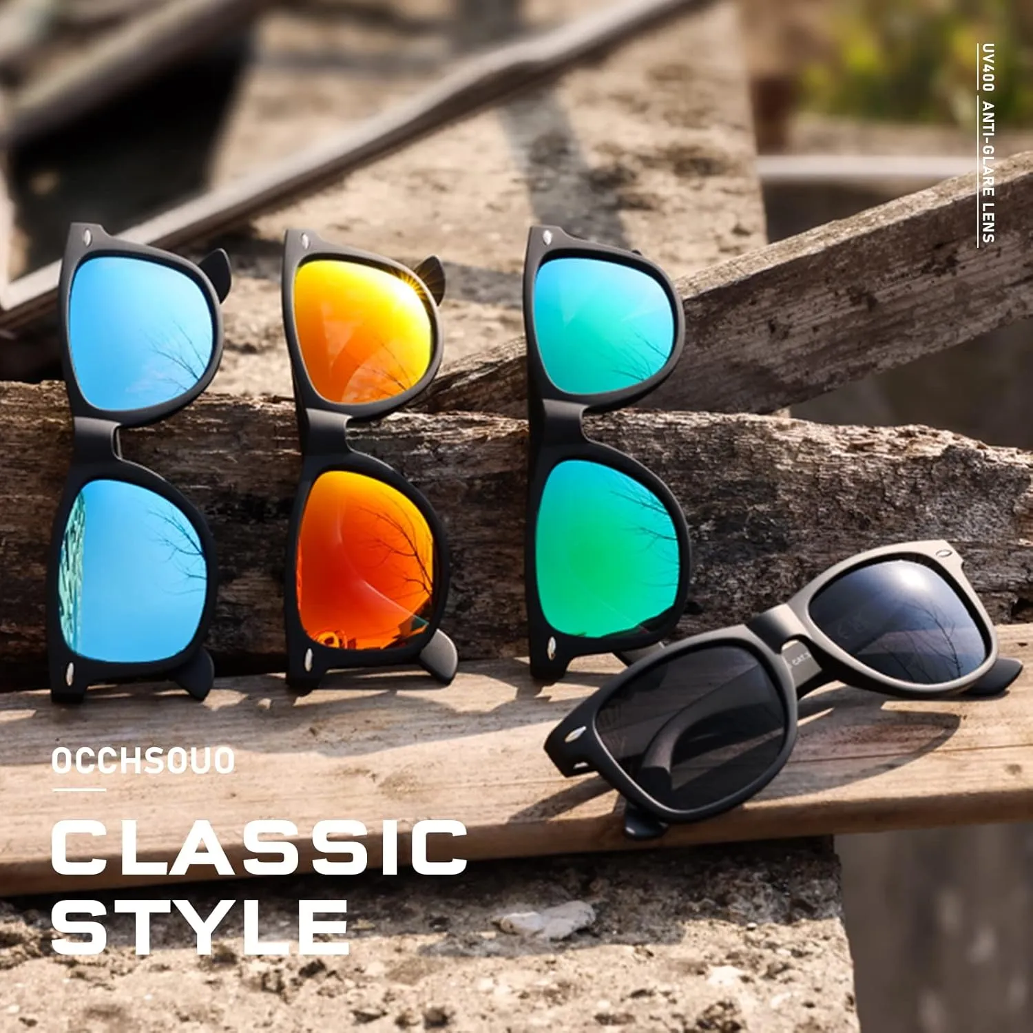 Polarized Sunglasses Womens Men - Sun glasses Fashion Trendy Driving Fishing UV Blocking UV400 Protection