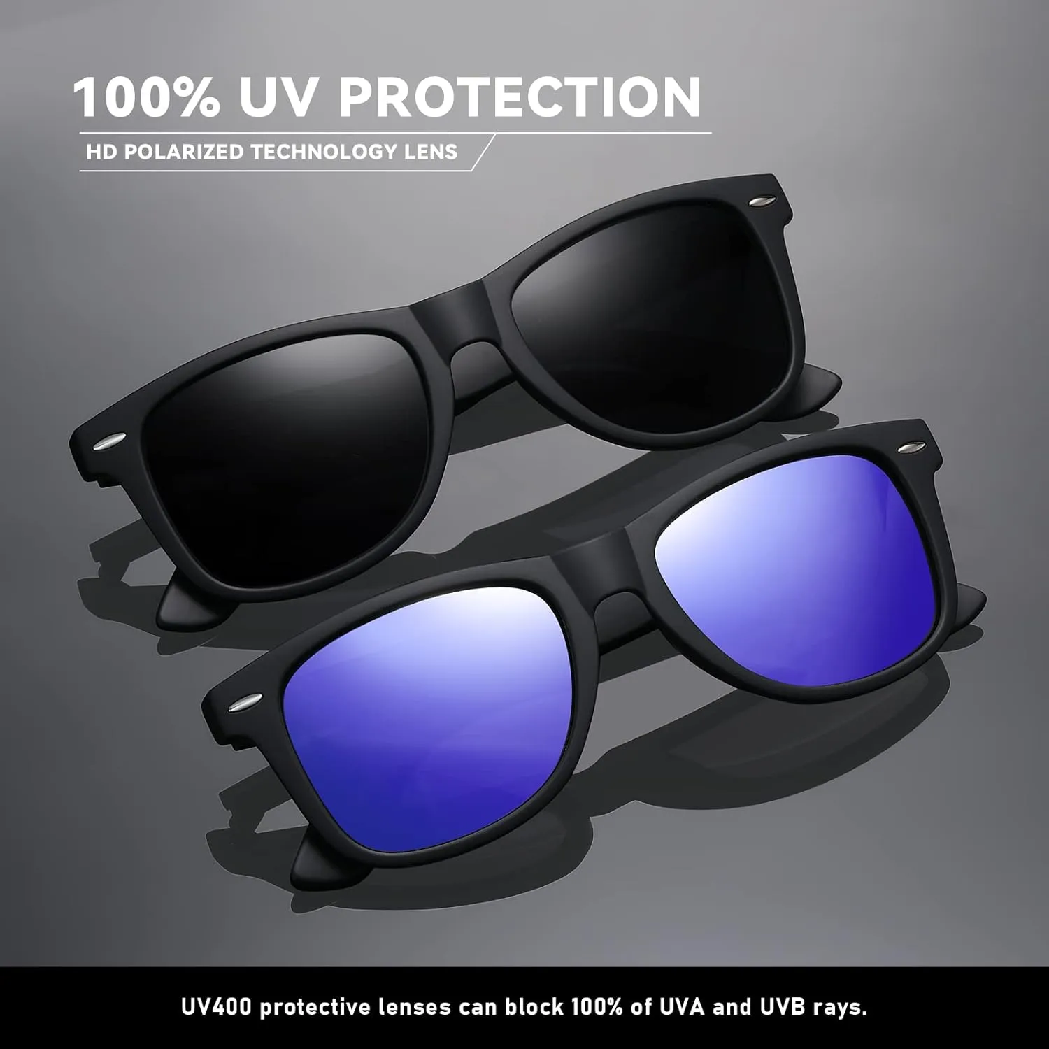 Polarized Sunglasses Womens Men - Sun glasses Fashion Trendy Driving Fishing UV Blocking UV400 Protection