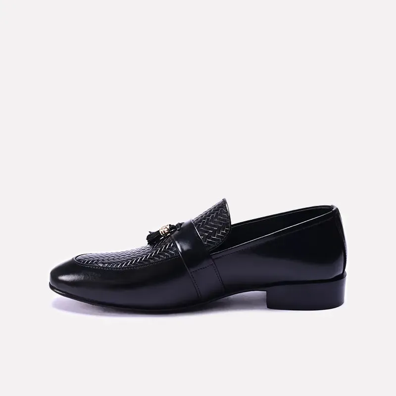 Quest Black Formal Tassel Shoes 0111144