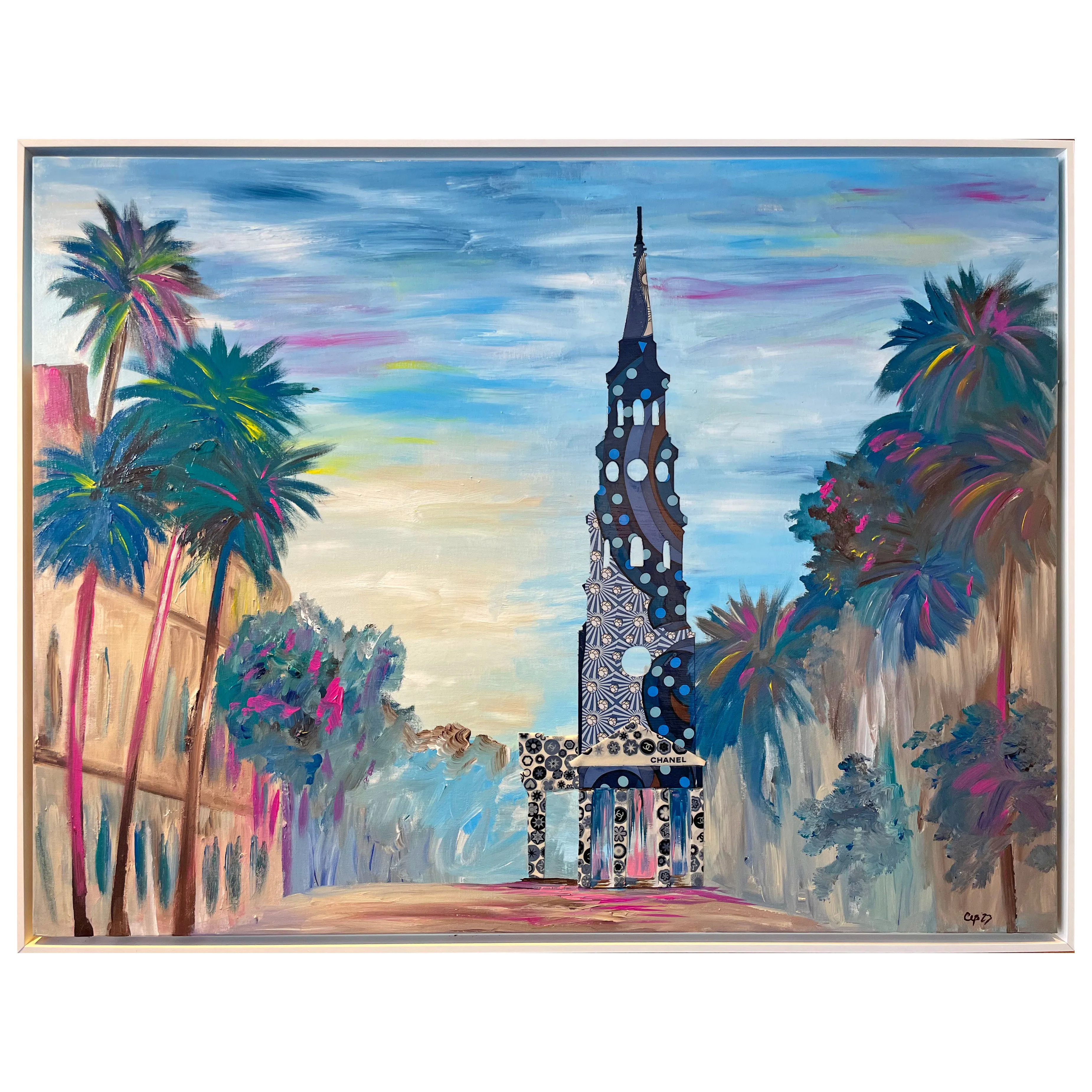"St Phillips, Charleston" Collage 48x36 Framed