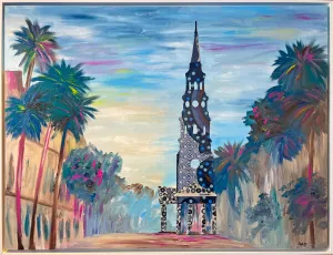 "St Phillips, Charleston" Collage 48x36 Framed