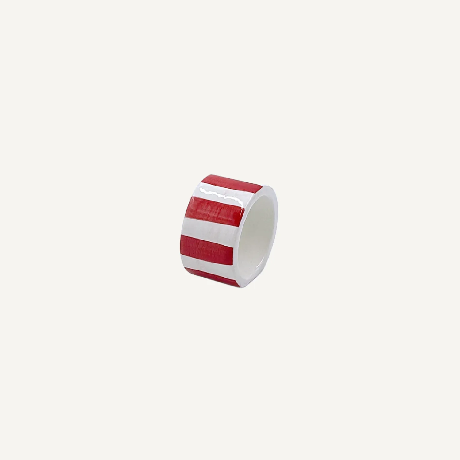 Red Stripes Napkin Ring