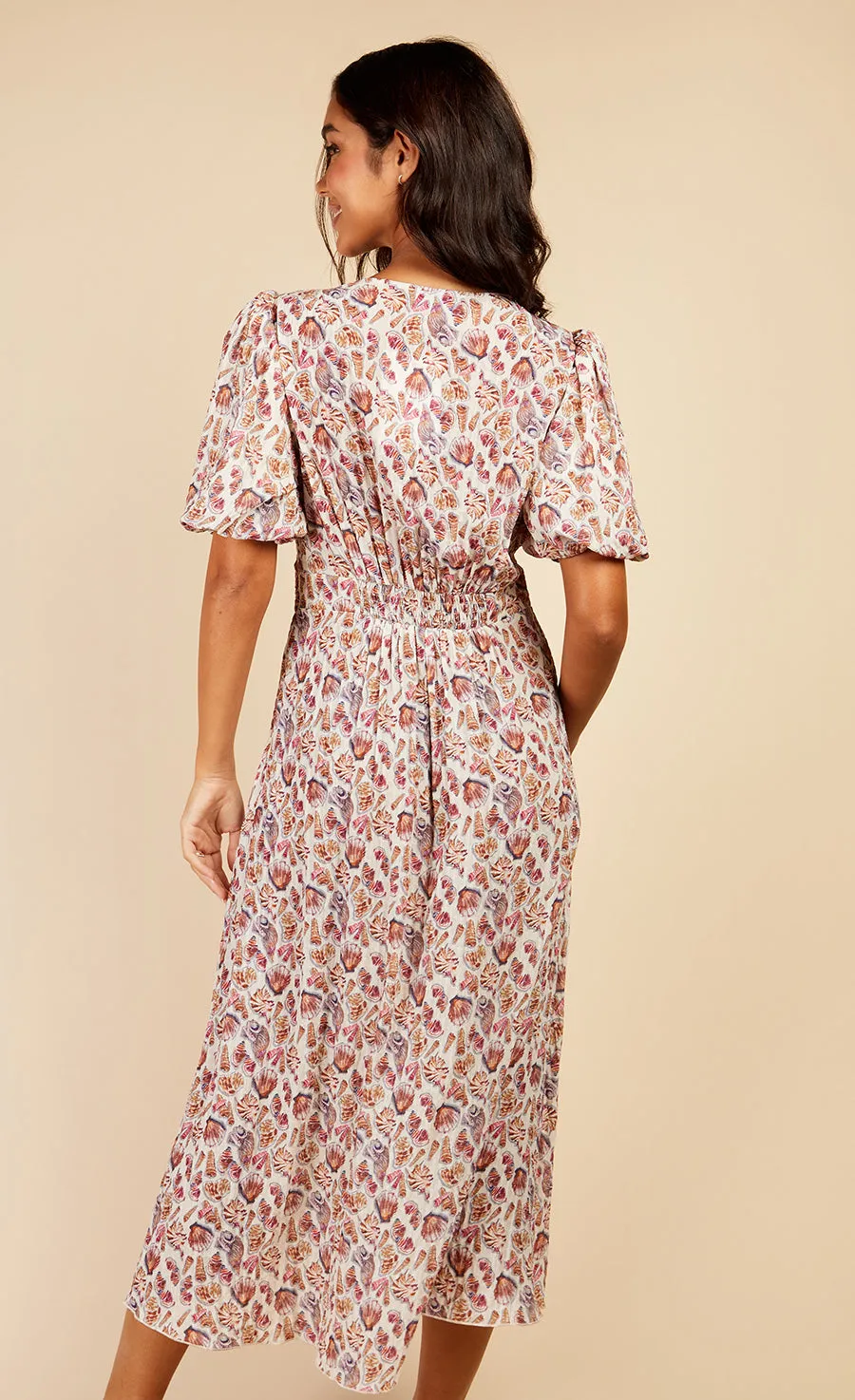 Shell Print Midaxi Dress
