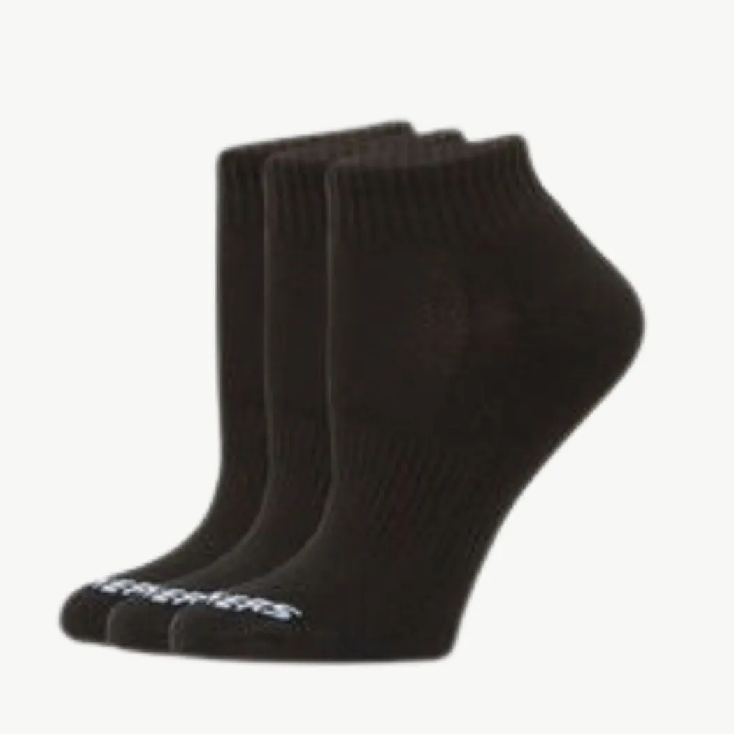 skechers 3 Pairs 1/2 Terry Quarter Crew Unisex Socks