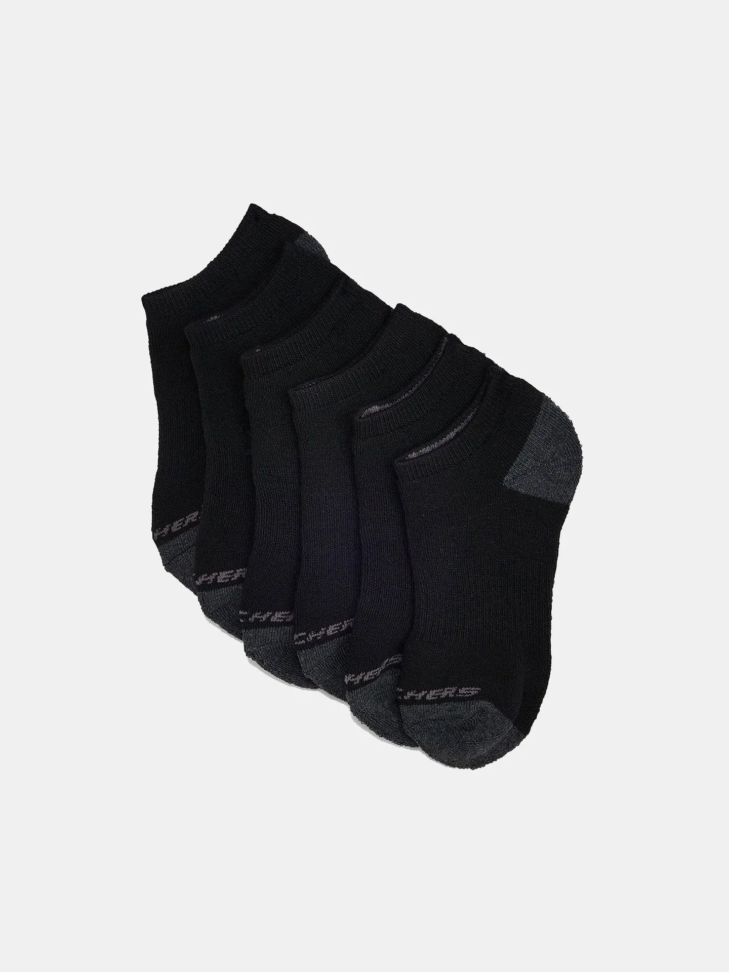 Skechers Boys 6 Pack Full Terry No Show Ankle Socks